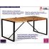 Zdjęcie industrialny stół Elinor 2R 180 cm - drewno regenerowane - sklep Edinos.pl