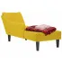 Nowoczesny żółty szezlong z podłokietnikiem - Filus