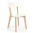 Zdjęcie produktu Białe drewniane krzesło do jadalni - Karmeza.