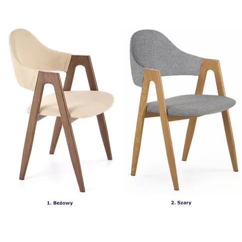 Zdjęcie popielate krzesło nieobrotowe do biurka Hamo 2X | Edinos.pl