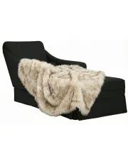 Aksamitna czarna leżanka z poduszką - Mollie w sklepie Edinos.pl