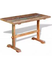 Wielokolorowy stół z litego drewna z odzysku – Tracy w sklepie Edinos.pl