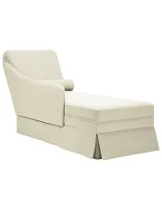 Elegancki kremowy szezlong tapicerowany aksamitem - Lipsod w sklepie Edinos.pl