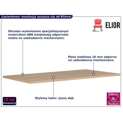 Blat na szafkę łazienkową Rilexo 5X jasny dąb