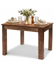 Brązowy mały stół w stylu vintage – Senar 2X w sklepie Edinos.pl