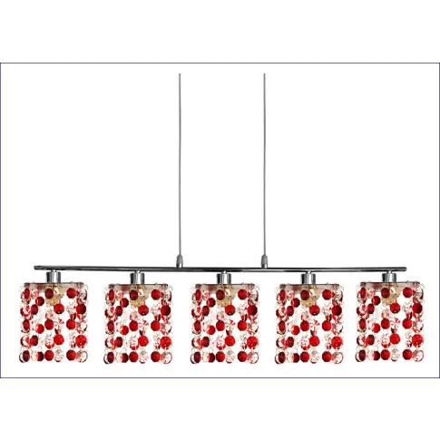 Czerwona lampa wisząca D215 Klea