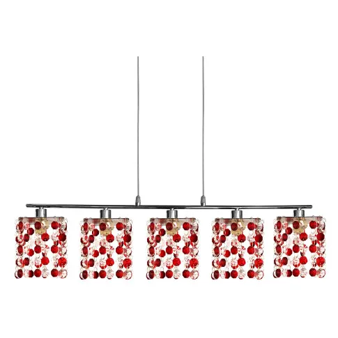Czerwona kryształowa lampa D215-Klea