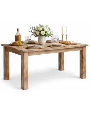 Jasnobrązowy drewniany stolik kawowy vintage – Senar 3X w sklepie Edinos.pl