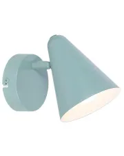 Niebieski metalowy kinkiet ścienny - D216-Malvix w sklepie Edinos.pl