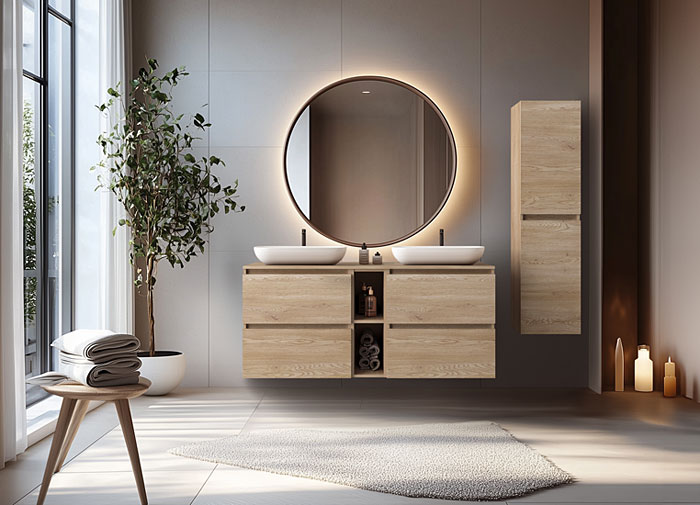 Prezentacja zestawu mebli Rilexo jasny dąb