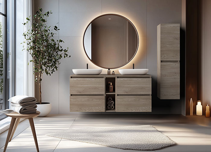 Prezentacja zestawu mebli Rilexo ciemny dąb