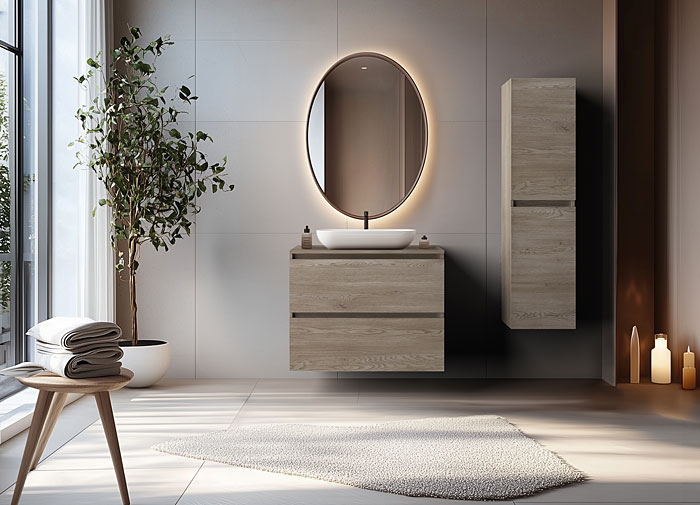 Prezentacja szafki łazienkowej Bruno 12X ciemny dąb