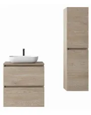 Komplet mebli do łazienki ciemny dąb - Bruno 14X w sklepie Edinos.pl