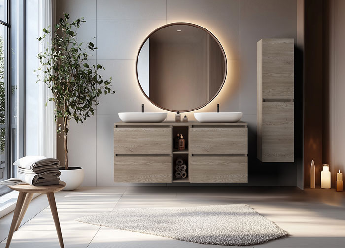 Prezentacja mebli z zestawu Bruno 17X ciemny dąb