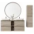 Nowoczesny zestaw mebli do łazienki ciemny dąb - Bruno 17X