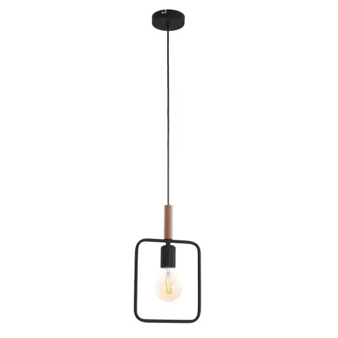 Czarna lampa wisząca w stylu loft D222-Fevi