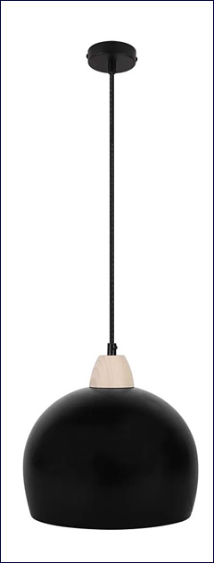 Czarna skandynawska lampa wisząca D225-Vavo