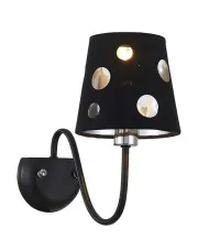 Czarny nowoczesny kinkiet z otworami - D218-Mavitz w sklepie Edinos.pl