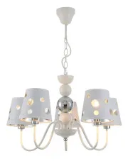 Biała nowoczesna lampa wisząca - D221-Mavitz w sklepie Edinos.pl