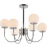 Chromowany żyrandol sześcioramienny w stylu glamour - M027 - Łeba