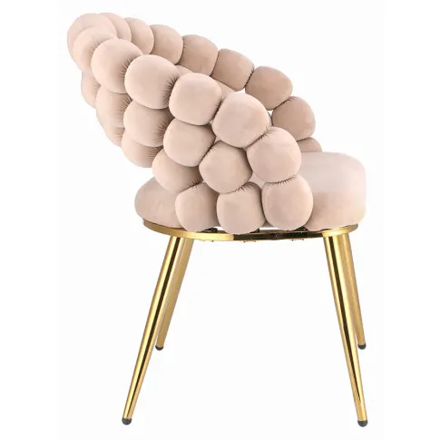 Krzesło w stylu glamour Brevios kolor beżowy