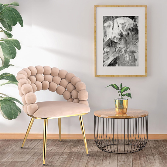 Prezentacja beżowego krzesła Waris