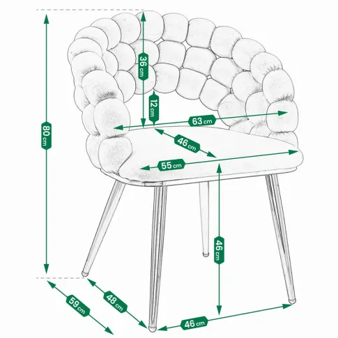 Wymiary krzesła Brevios