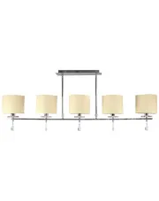 Lampa wisząca w stylu glamour z kremowymi abażurami - D230-Maveso w sklepie Edinos.pl