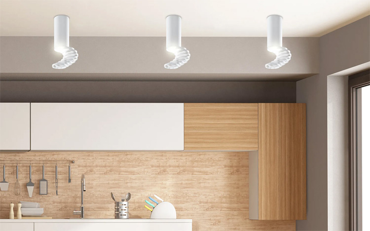 Biała lampa wisząca tuba D241-Senja