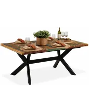 Industrialny stół z drewna mango – Glefro 5X w sklepie Edinos.pl