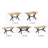 Szczegółowe zdjęcie nr 4 produktu Prostokątny stół z drewna mango w stylu loft  Kalis 5X – jasnobrązowy 