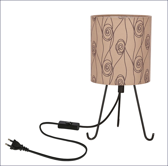 Lampka stołowa z brązowym abażurem D246-Kildi