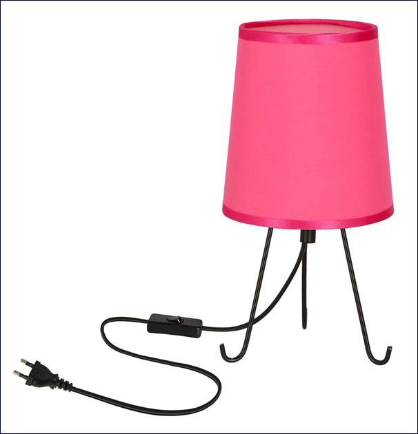 Lampka stołowa z różówym abażurem D246-Kildi