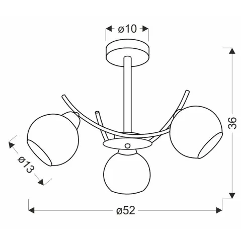 Wymiary lampy D248-Ilumox