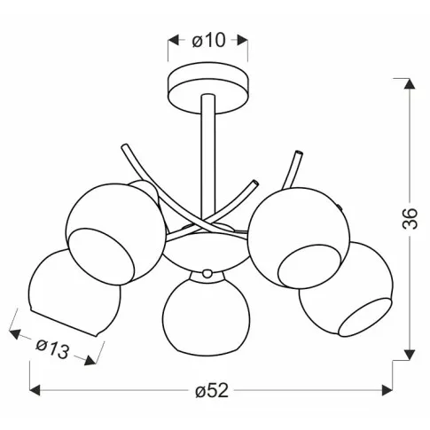Wymiary lampy D249-Ilumox
