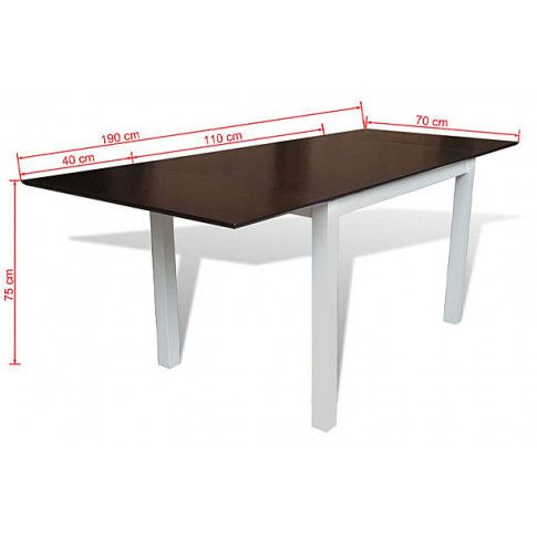 Szczegółowe zdjęcie nr 5 produktu Rozkładany stół Gavin 3V 190 cm - biało-brązowy