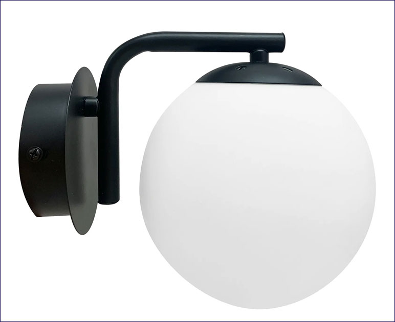 Czarny nowoczesny kinkiet kula D250-Ovel