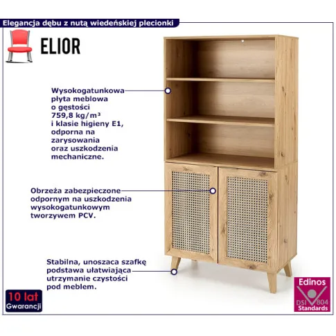 Fotografia Półotwarty regał w stylu rustykalnym - Vobo 8X z kategorii Regały