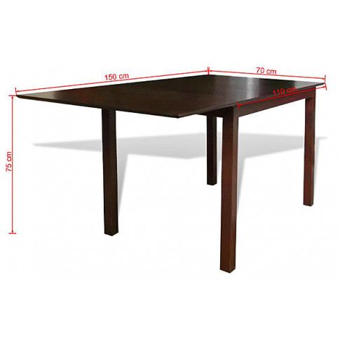 Szczegółowe zdjęcie nr 5 produktu Rozkładany stół Gavin 4V - brązowy