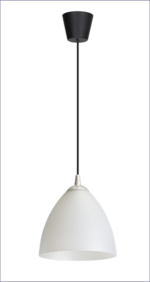 Biała lampa wiszaca nad stoł Etor M038