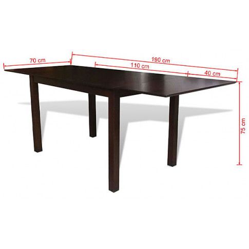 Szczegółowe zdjęcie nr 5 produktu Składany stół Gavin 5V 190 cm - brązowy