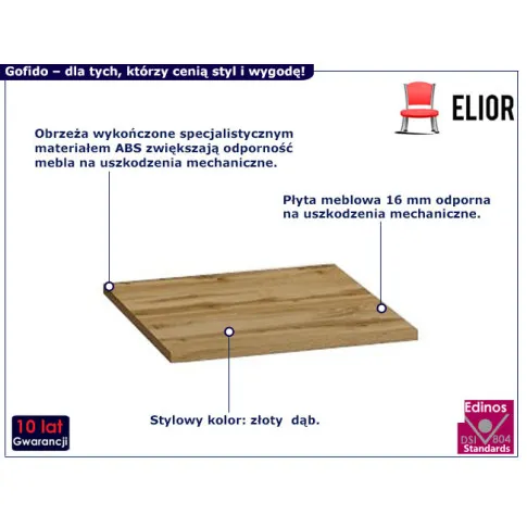 Blat łazienkowy w kolorze złoty dąb Gofido 3X