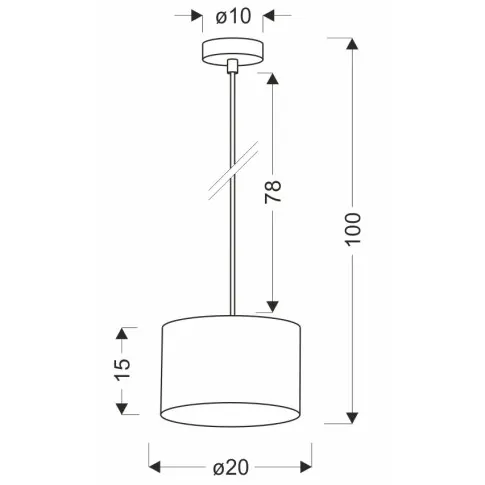 Wymiary lampy wiszącej D253-Gronis