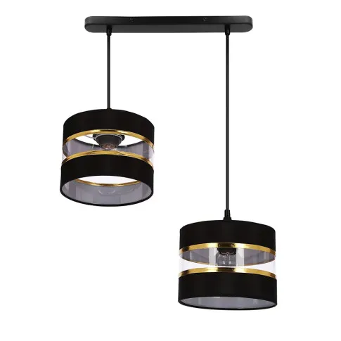 Czarna nowoczesna lampa wisząca D254 Gronis