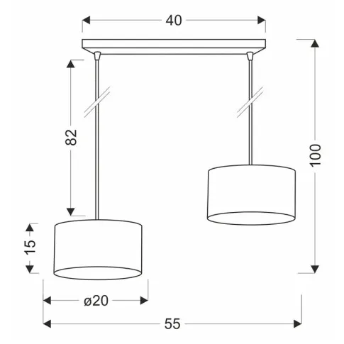 Wymiary lampy D254-Gronis