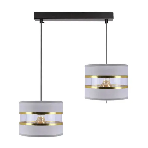 Szara lampa wisząca  D254 Gronis