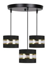 Czarna nowoczesna lampa wisząca - D256-Gronis w sklepie Edinos.pl