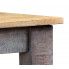 Szczegółowe zdjęcie nr 5 produktu Rustykalny stół Cedric - popielato-złocisty