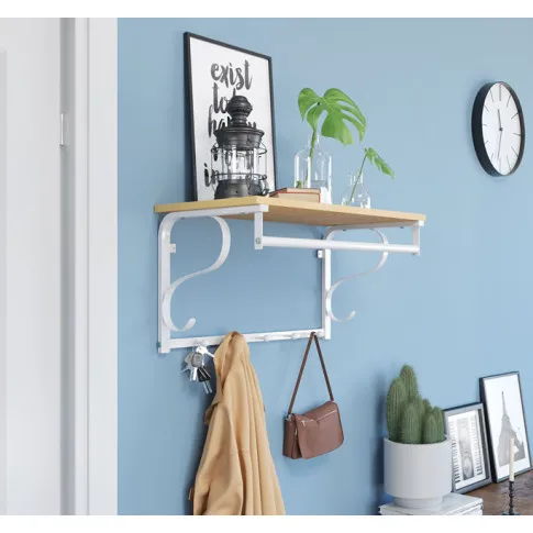 wizualizacja metalowej polki z wieszakiem do przedpokoju jorkis 12x