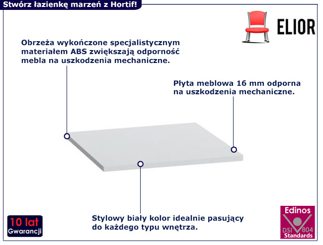 Blat łazienkowy 40 cm Tiris 3X